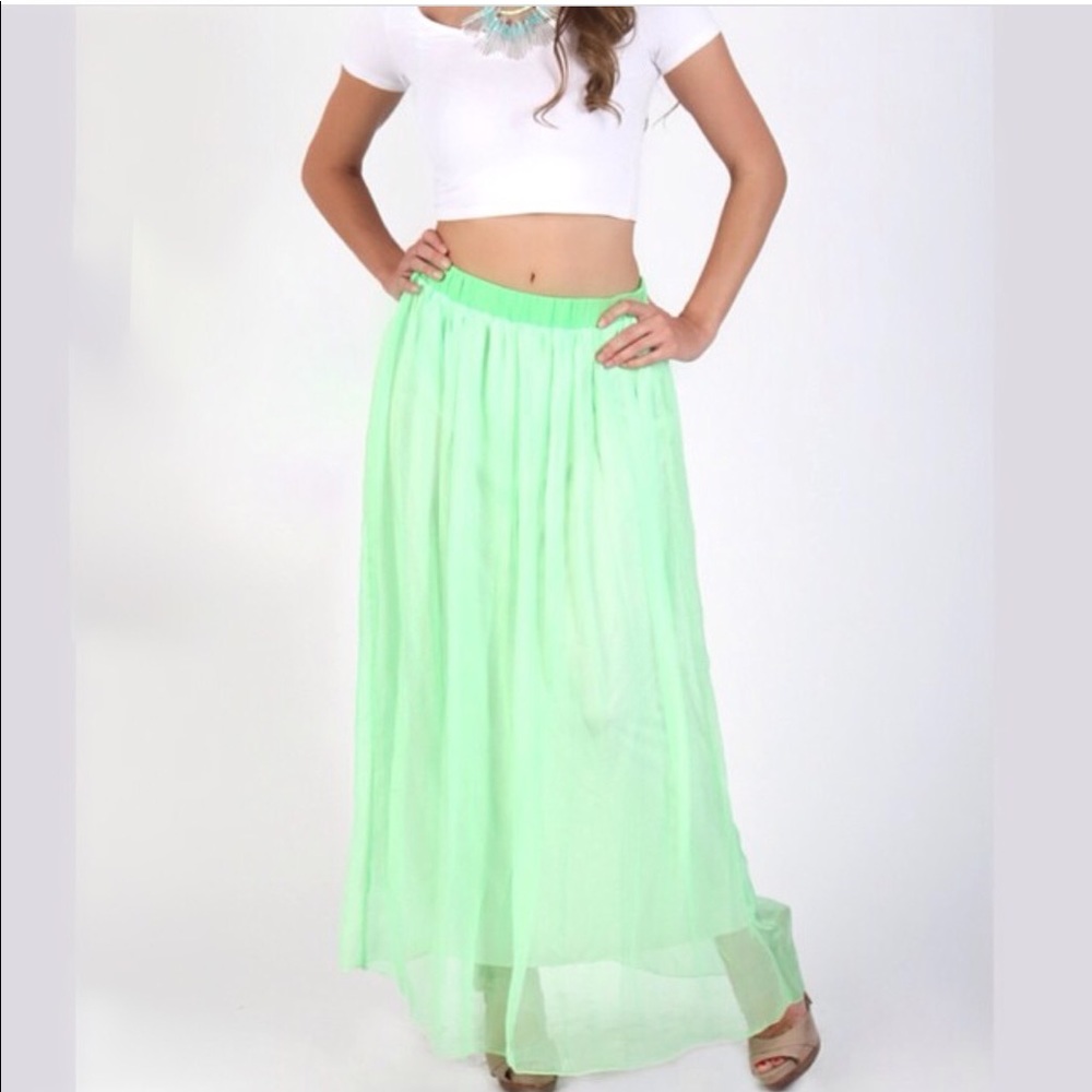 Lime Green Maxi Skit - S,M,L - Brand New
